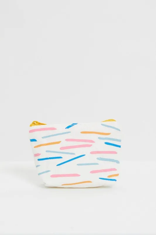 Abstract Print Multi Bar Print Coin Purse made by Ally Fashion