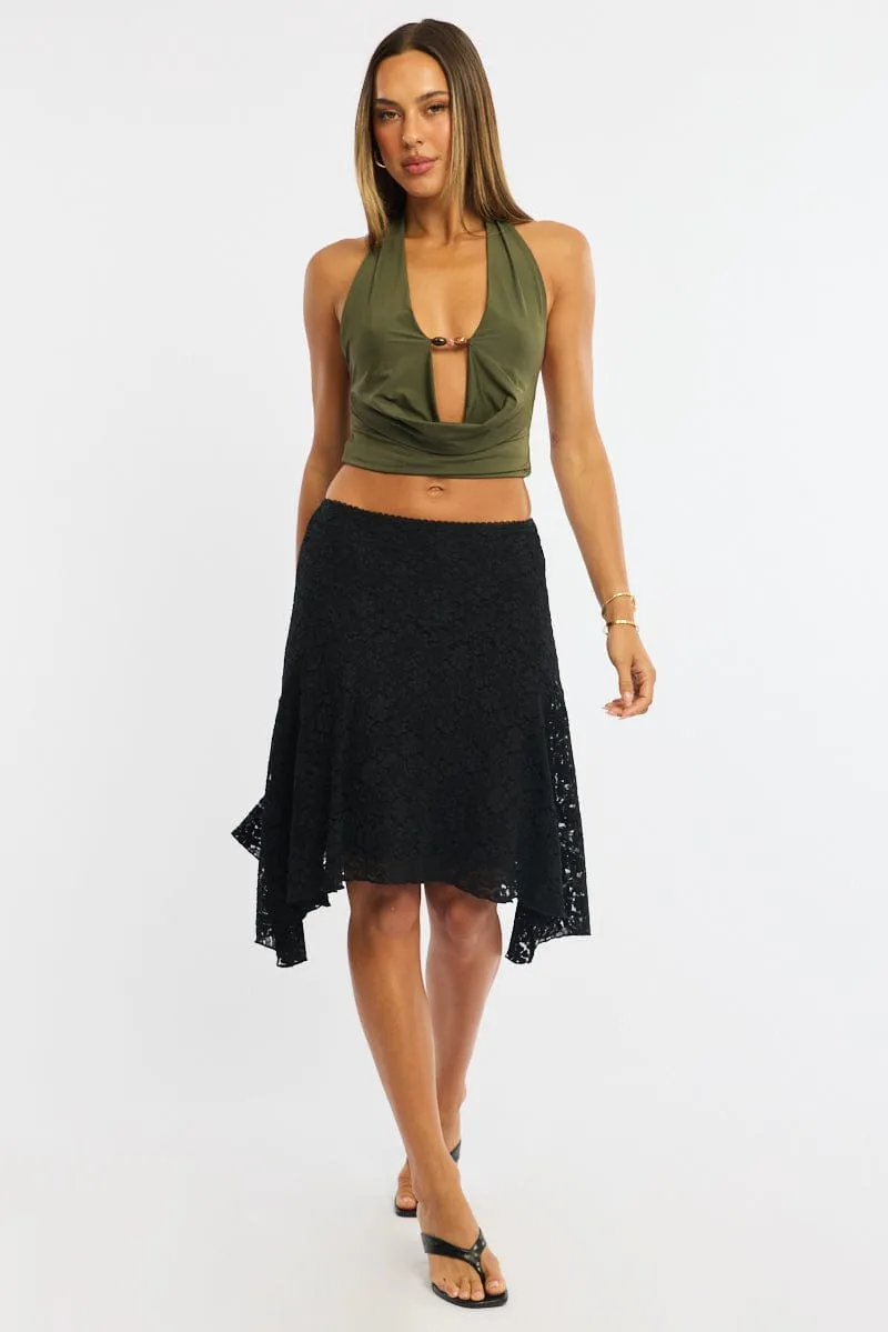 Green Cowl Neck Top Backless sold by Ally Fashion product image thumbnail 2