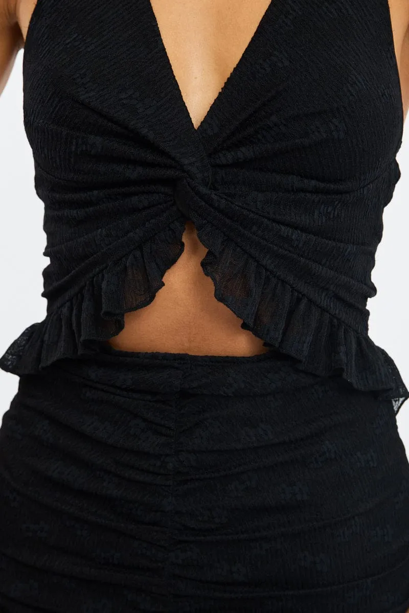 Black Halter Neck Dress Cut Out sold by Ally Fashion product image thumbnail 5