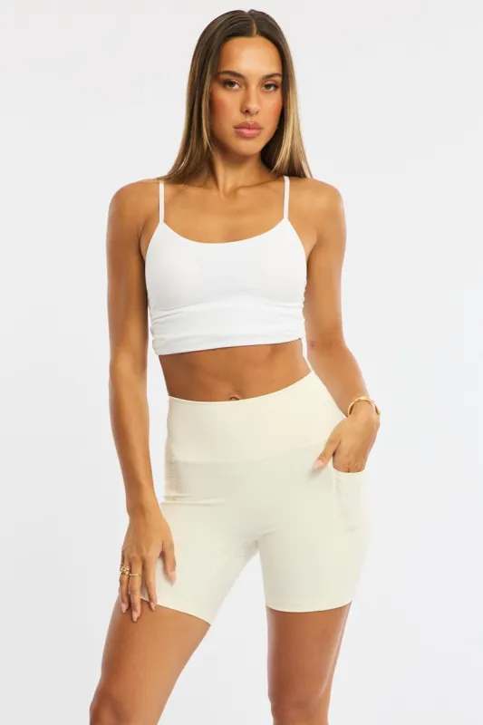 White Bike Short sold by Ally Fashion