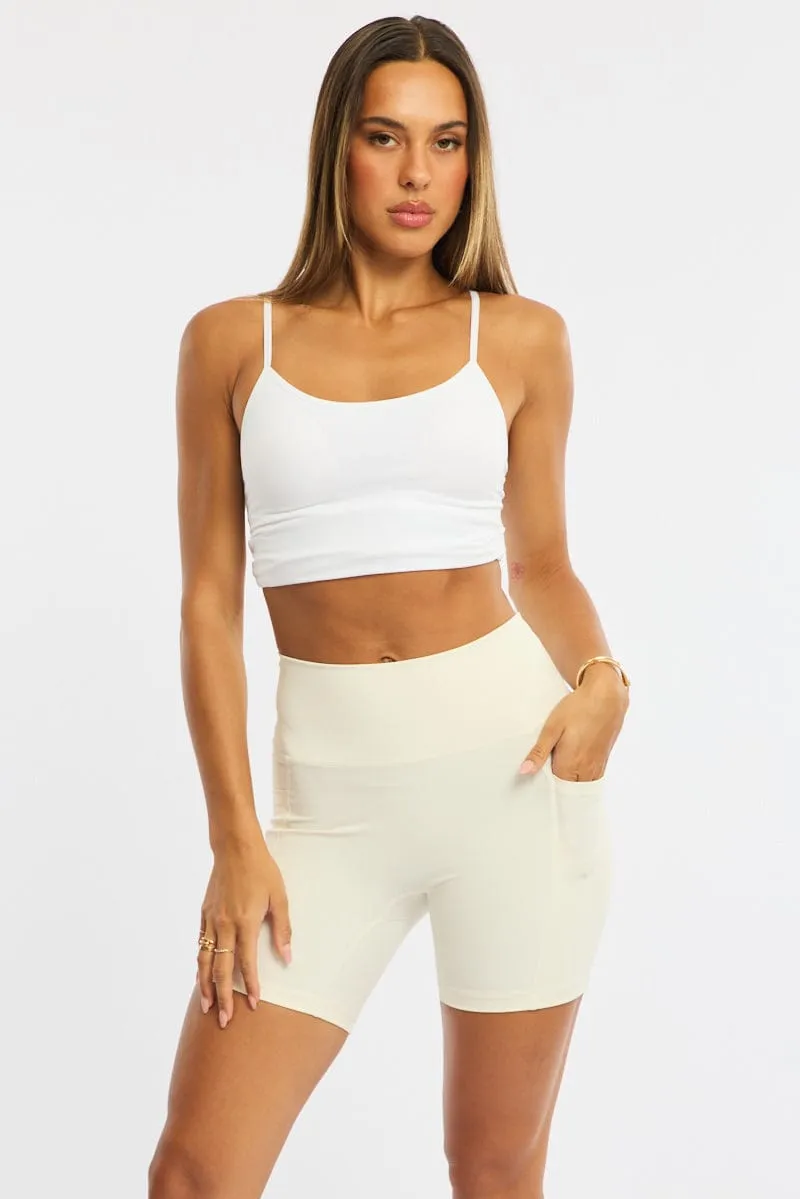 White Bike Short sold by Ally Fashion