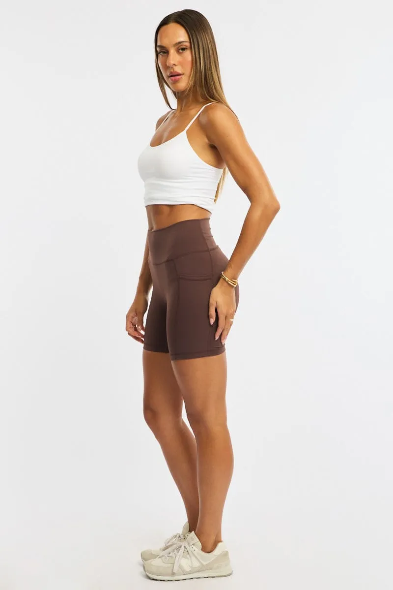 Brown Bike Short sold by Ally Fashion product image thumbnail 4