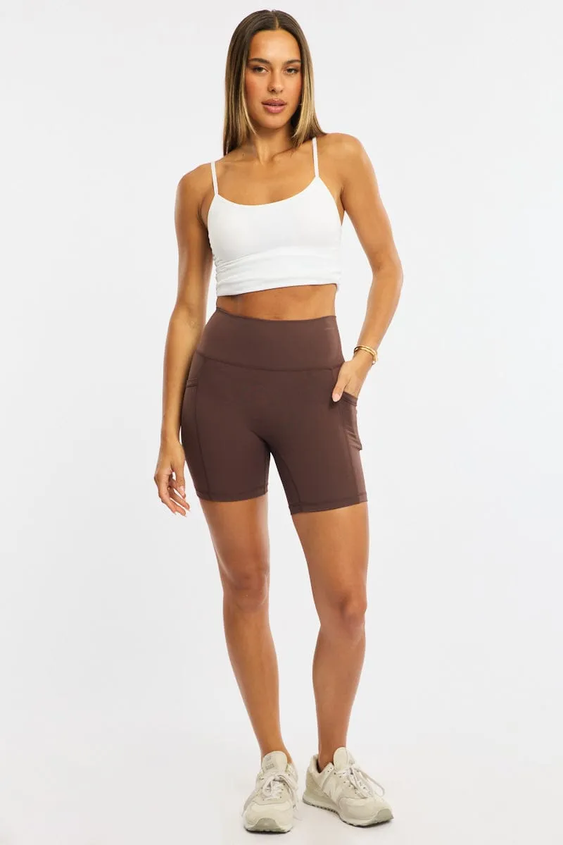 Brown Bike Short sold by Ally Fashion product image thumbnail 3