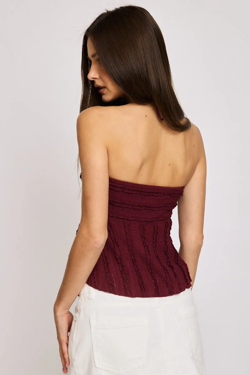 Red Halter Top Sleeveless sold by Ally Fashion product image thumbnail 4