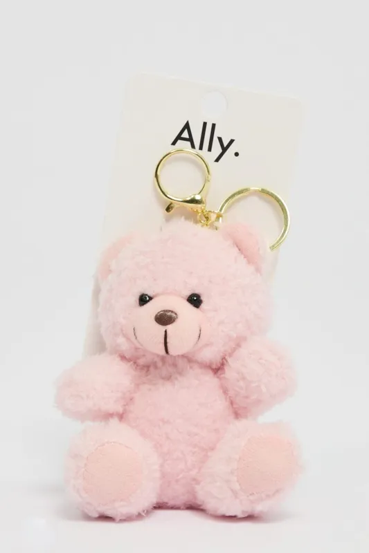 Pink Bear Keyring Bag Charm sold by Ally Fashion