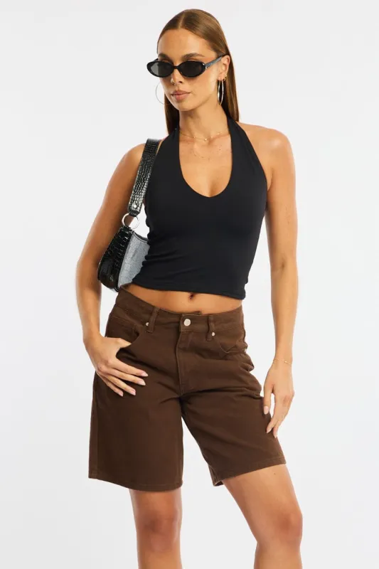 Brown Jorts Mid Rise sold by Ally Fashion