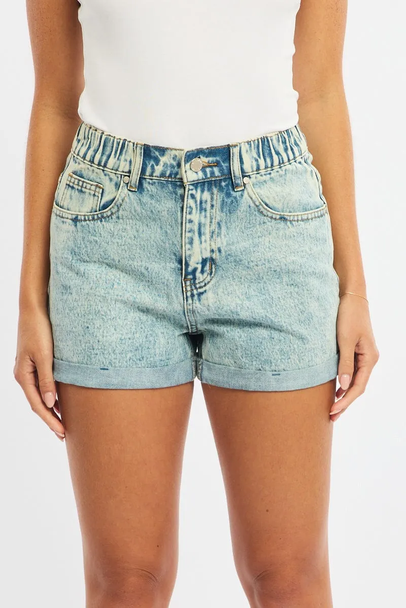 Denim Relaxed Shorts Mid Rise sold by Ally Fashion product image thumbnail 2