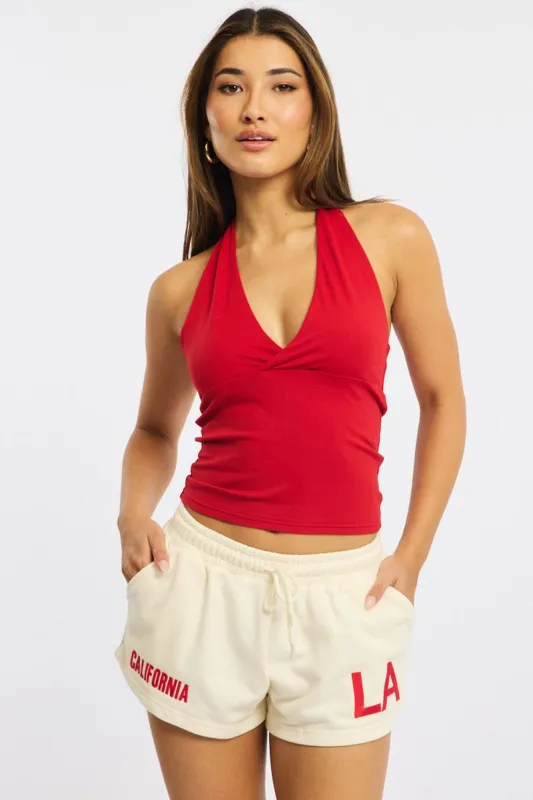 White Track Shorts Elasticated Waist sold by Ally Fashion