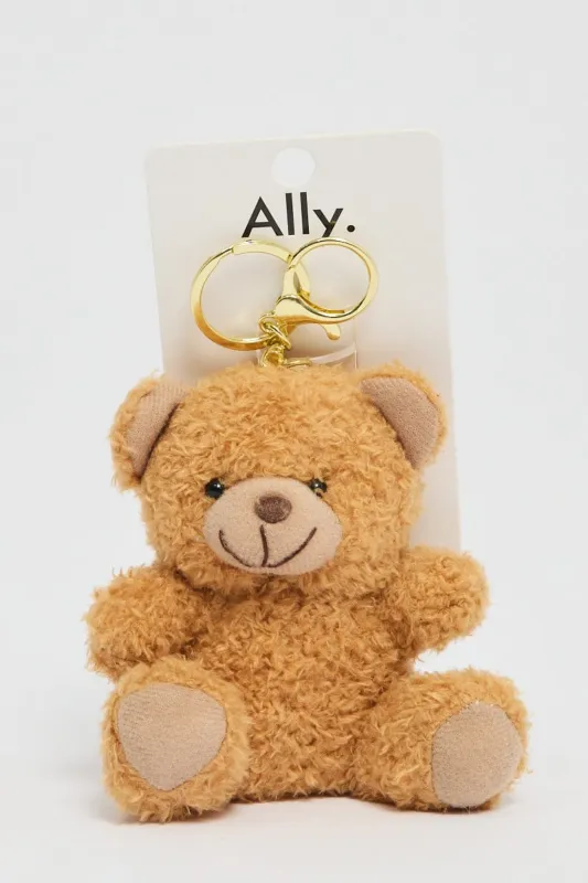 Brown Bear Keyring Bag Charm sold by Ally Fashion
