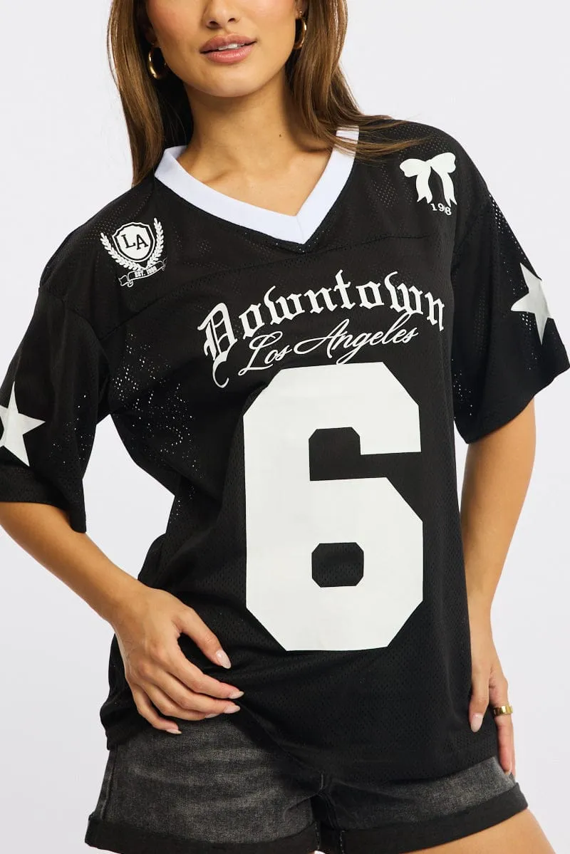 Black Sport Tee Short Sleeve sold by Ally Fashion product image thumbnail 5