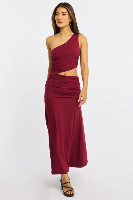 Red One Shoulder Dress Cut Out Detail sold by Ally Fashion