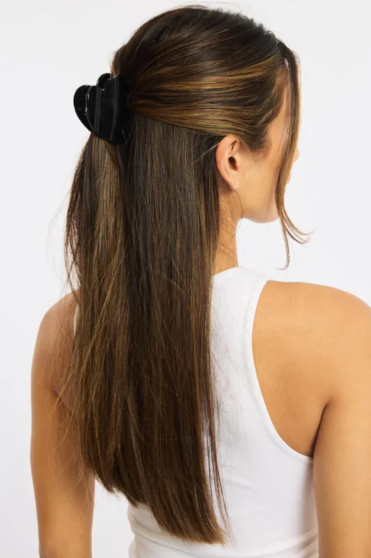 Black Heart Hair Claw Clip sold by Ally Fashion