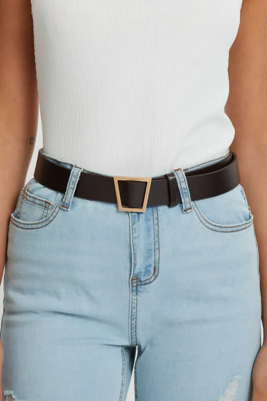 Brown Metal Buckle Belt sold by Ally Fashion