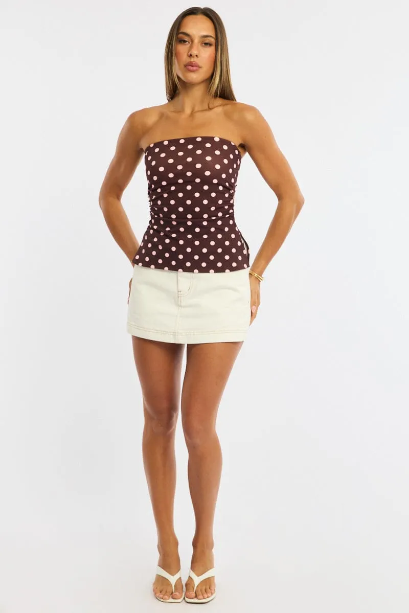 Red Polka Dot Bandeau Top Side Split sold by Ally Fashion product image thumbnail 2