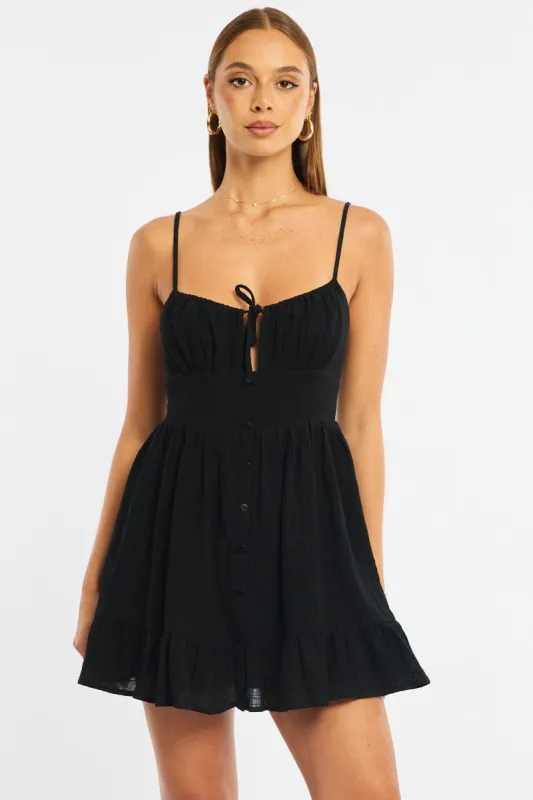 Black Fit And Flare Dress Mini sold by Ally Fashion
