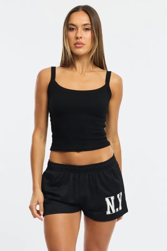 Black Track Shorts Elasticated Waist sold by Ally Fashion