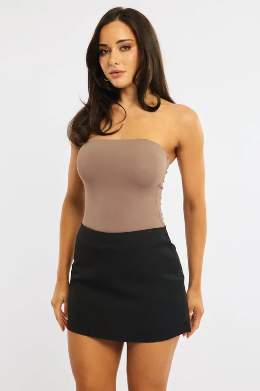 Black Mini Skort Skirt High Rise Tailored sold by Ally Fashion