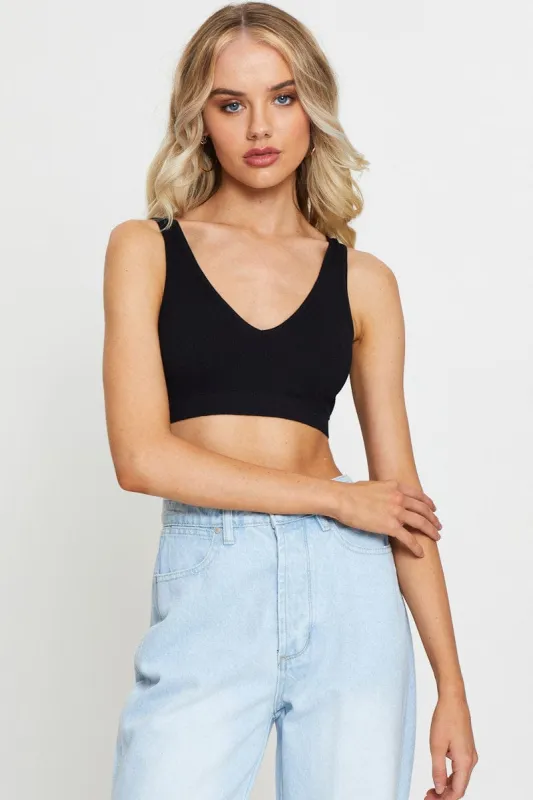 Black Bralette Seamless sold by Ally Fashion