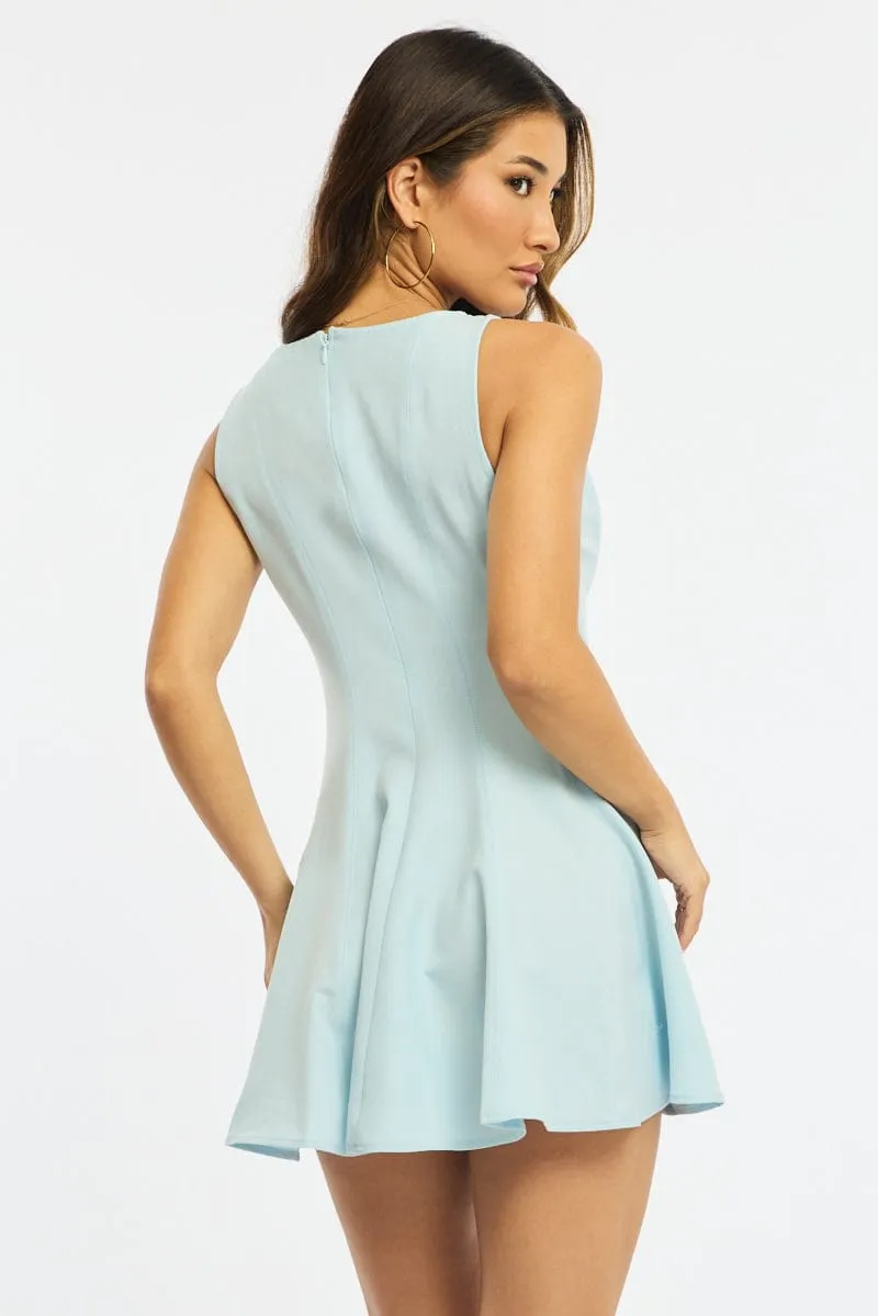 Blue Mini Dress Sleeveless sold by Ally Fashion product image thumbnail 4