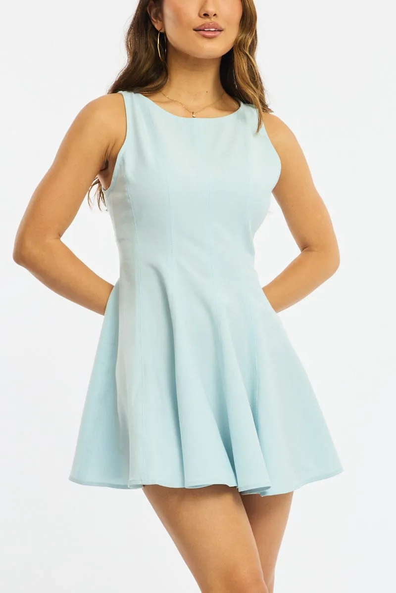 Blue Mini Dress Sleeveless sold by Ally Fashion product image thumbnail 5