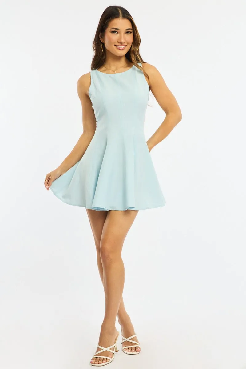 Blue Mini Dress Sleeveless sold by Ally Fashion product image thumbnail 2