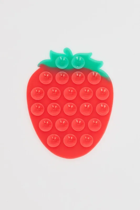 Red Strawberry Suction Phone Grip sold by Ally Fashion