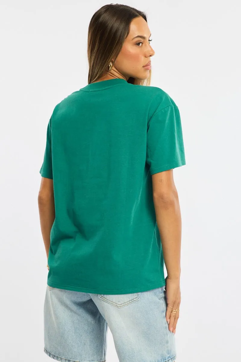 Green Oversized Tee Short Sleeve sold by Ally Fashion product image thumbnail 4
