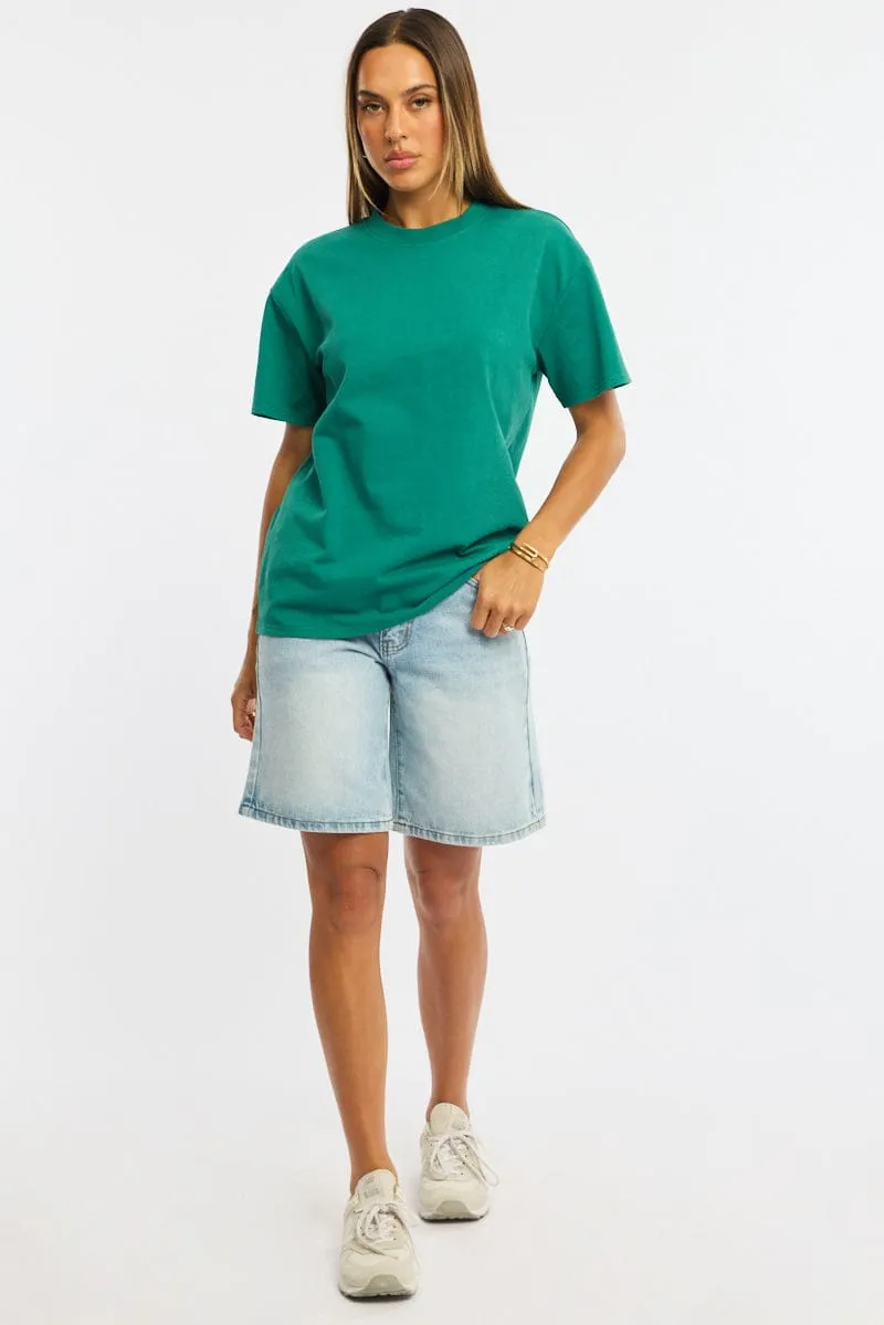 Green Oversized Tee Short Sleeve sold by Ally Fashion product image thumbnail 2