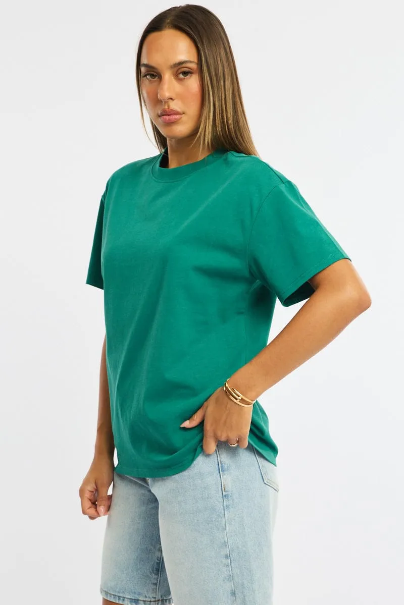 Green Oversized Tee Short Sleeve sold by Ally Fashion product image thumbnail 3