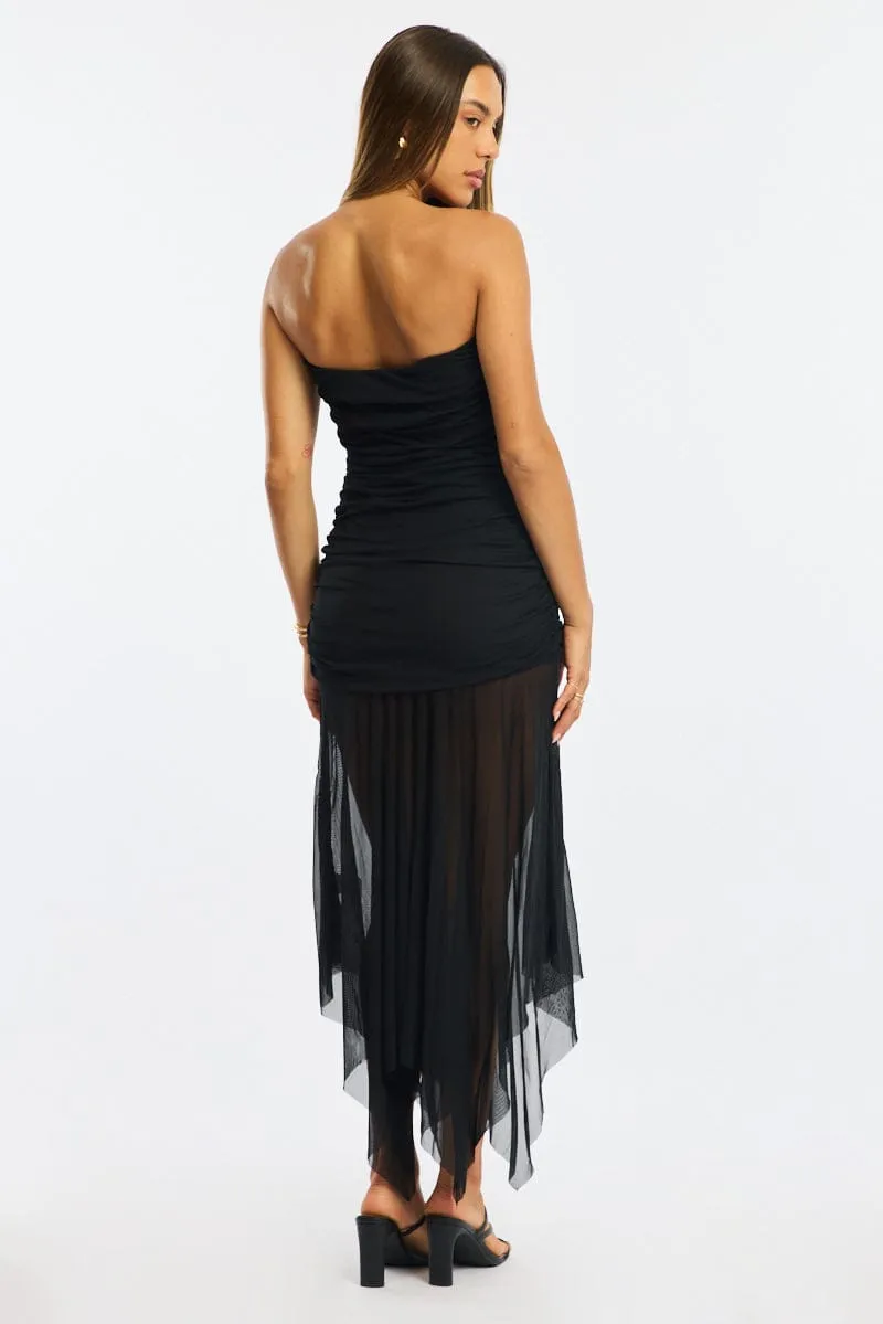 Black Strapless Maxi Dress sold by Ally Fashion product image thumbnail 4