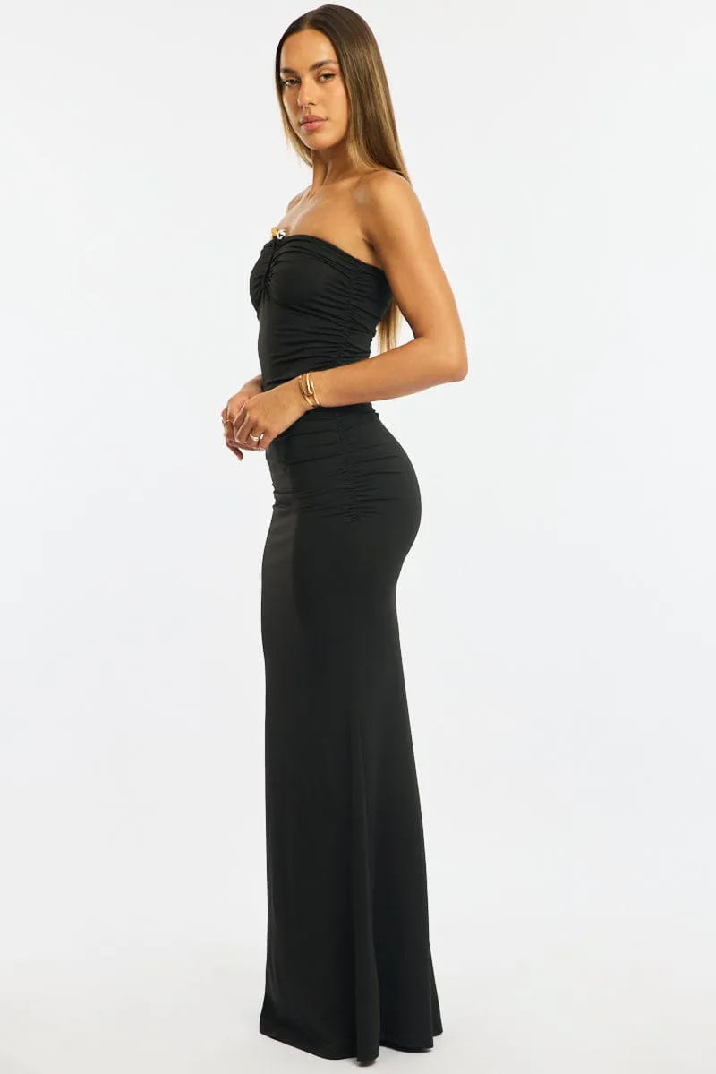 Black Strapless Maxi Dress sold by Ally Fashion product image thumbnail 3