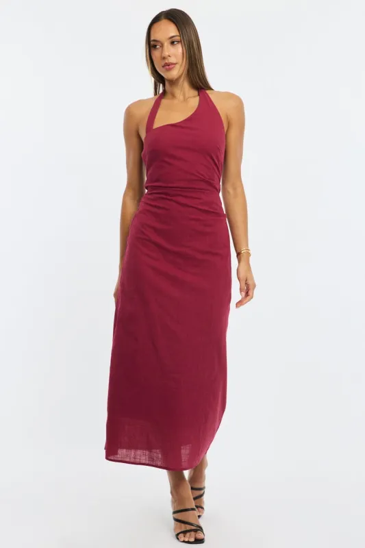 Red Halter Maxi Dress sold by Ally Fashion