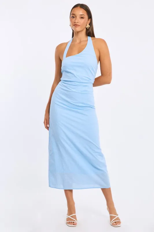 Blue Halter Maxi Dress sold by Ally Fashion