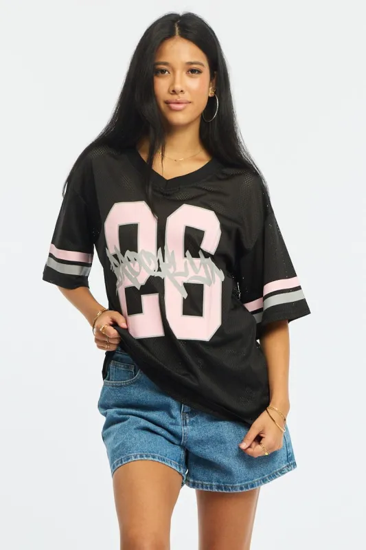 Black Sport Tee Short Sleeve sold by Ally Fashion