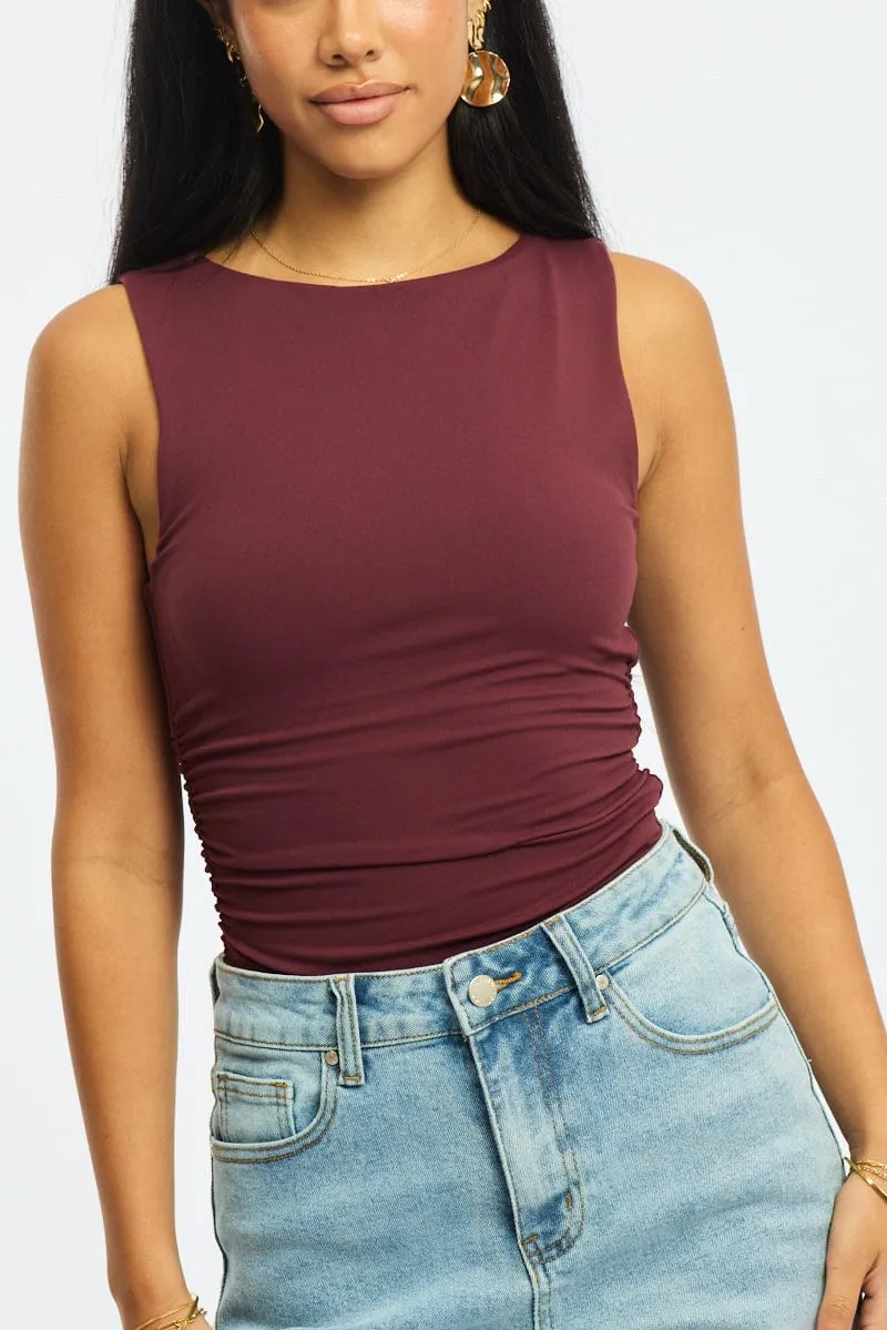 Red Supersoft Tank Sleeveless sold by Ally Fashion product image thumbnail 5