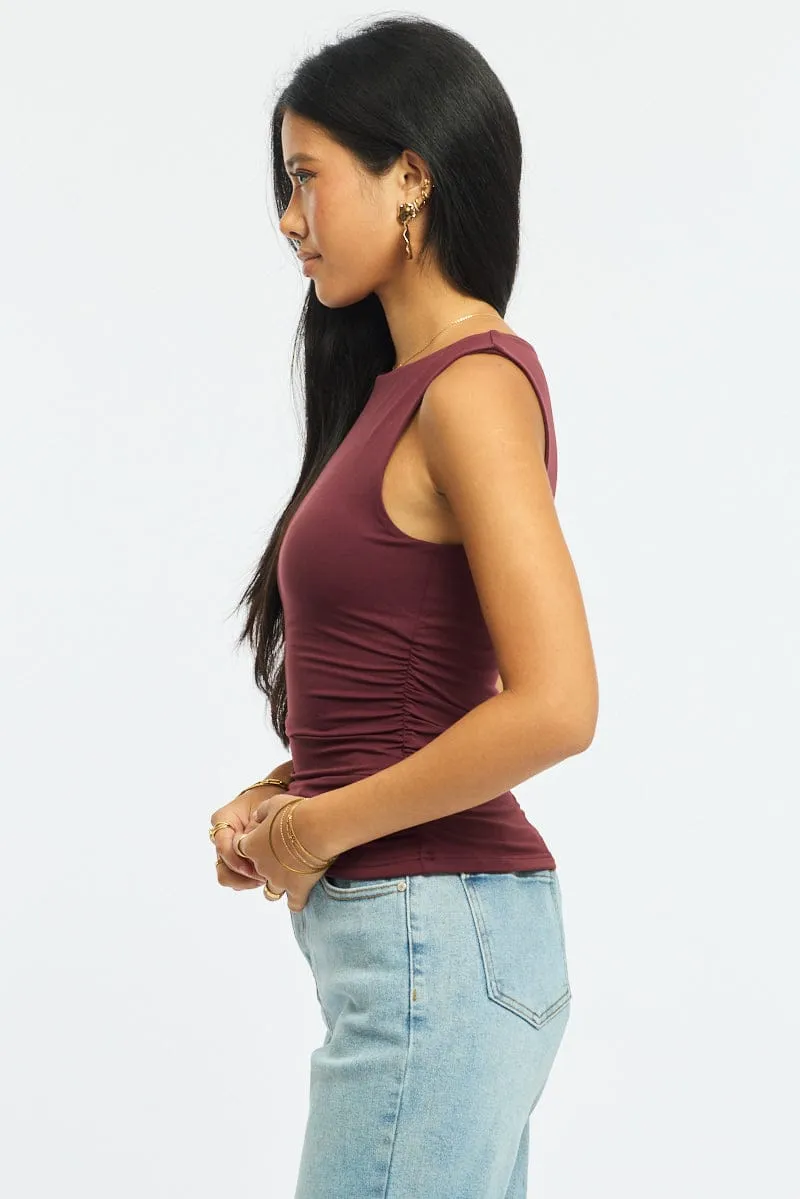 Red Supersoft Tank Sleeveless sold by Ally Fashion product image thumbnail 3