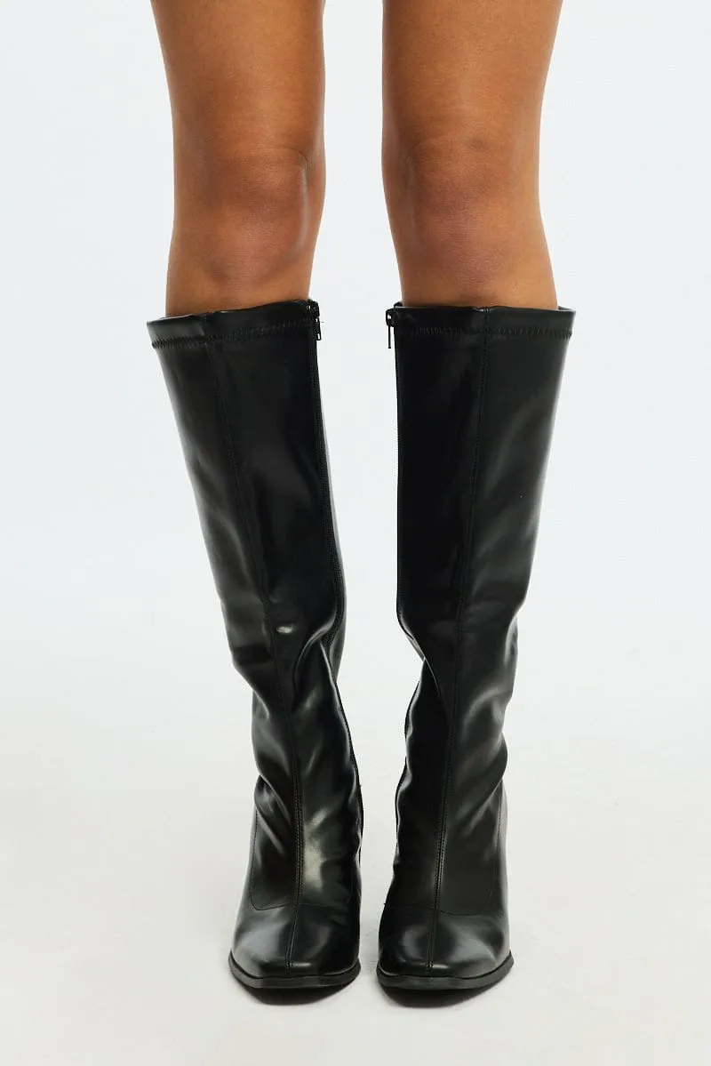 Black Knee High Boots sold by Ally Fashion product image thumbnail 2