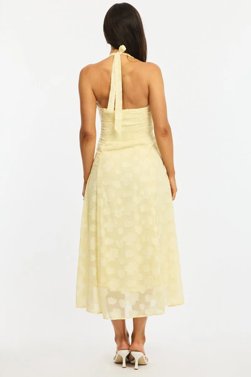 Yellow Halter Neck Midi Dress sold by Ally Fashion product image thumbnail 3