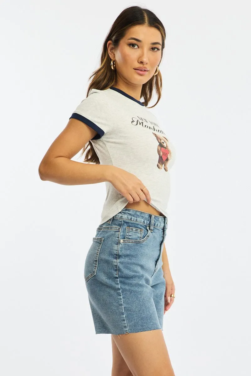 Denim Burmuda Shorts Mid Rise sold by Ally Fashion product image thumbnail 4