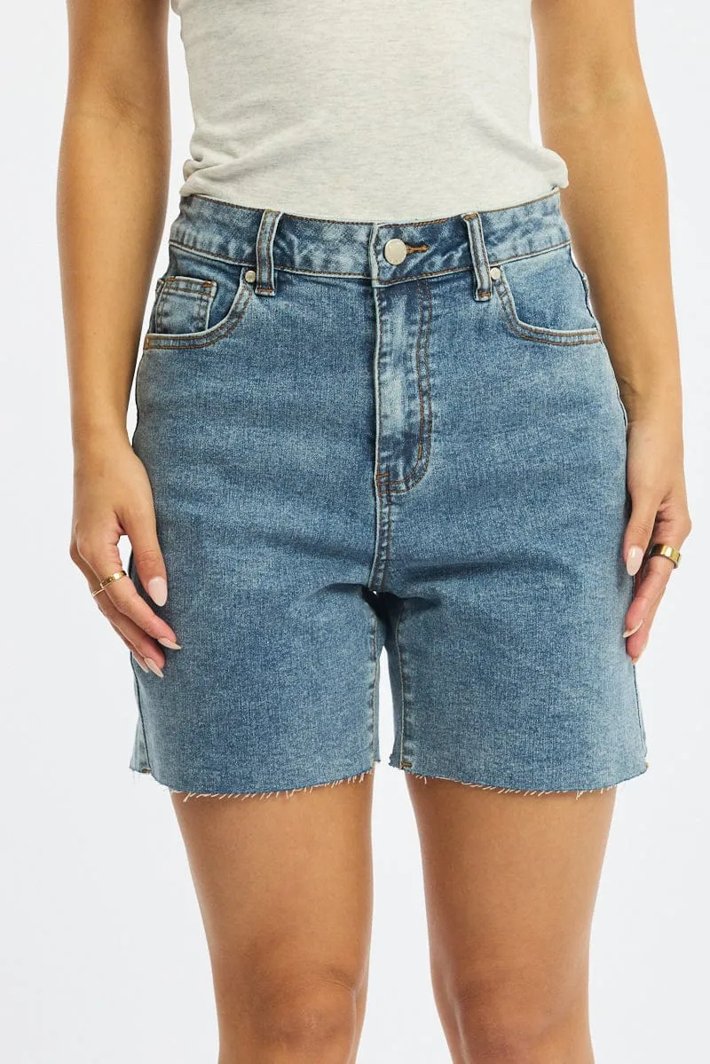 Denim Burmuda Shorts Mid Rise sold by Ally Fashion product image thumbnail 2