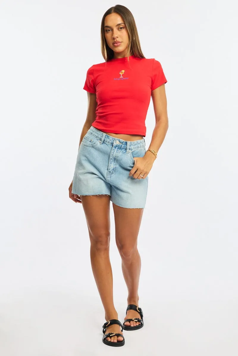 Denim Relaxed Shorts Star Pocket sold by Ally Fashion product image thumbnail 3