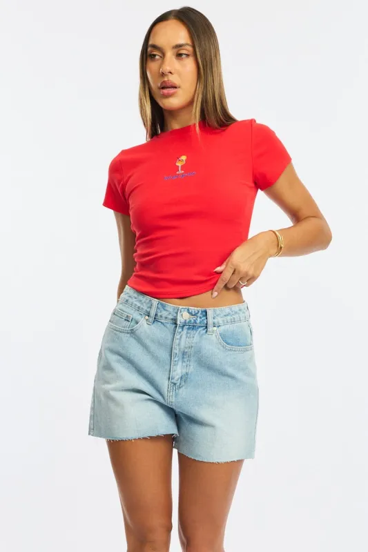 Denim Relaxed Shorts Star Pocket sold by Ally Fashion