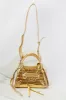 Gold Croc Top Handle Crossbody Bag sold by Ally Fashion