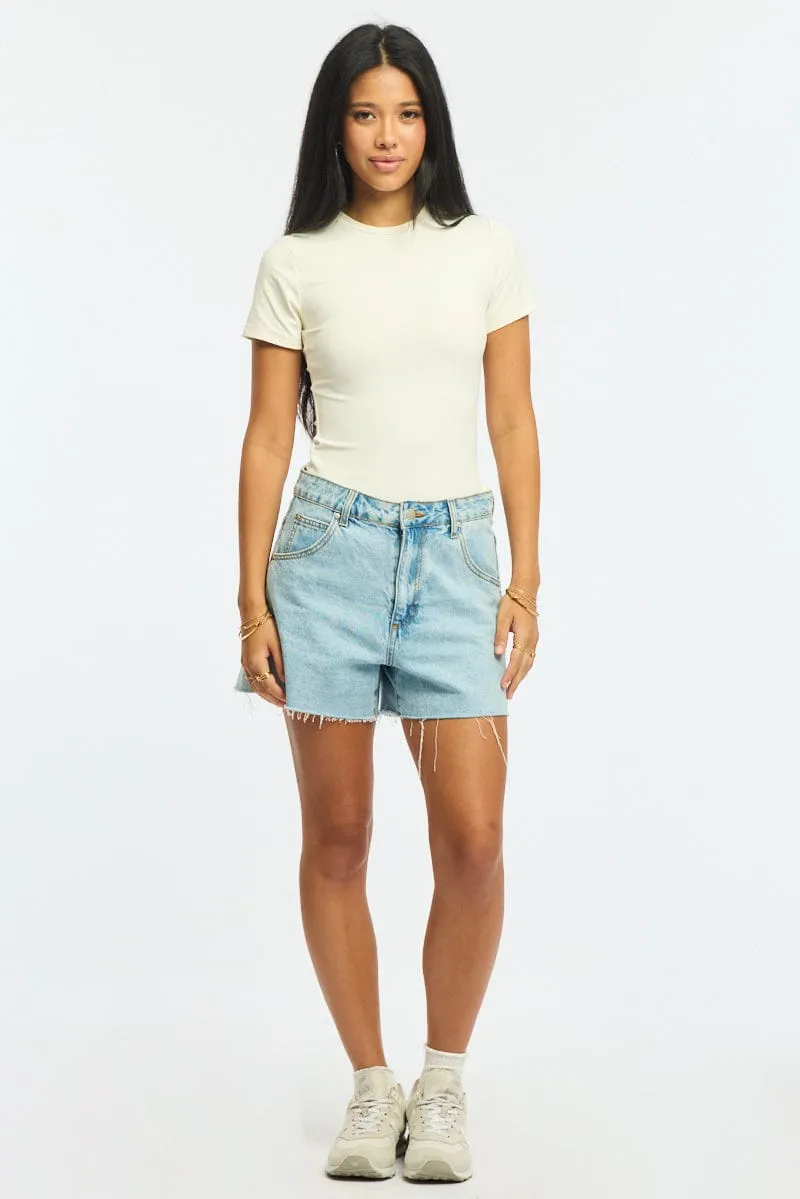 White Supersoft Crew Neck Short Sleeve sold by Ally Fashion product image thumbnail 2