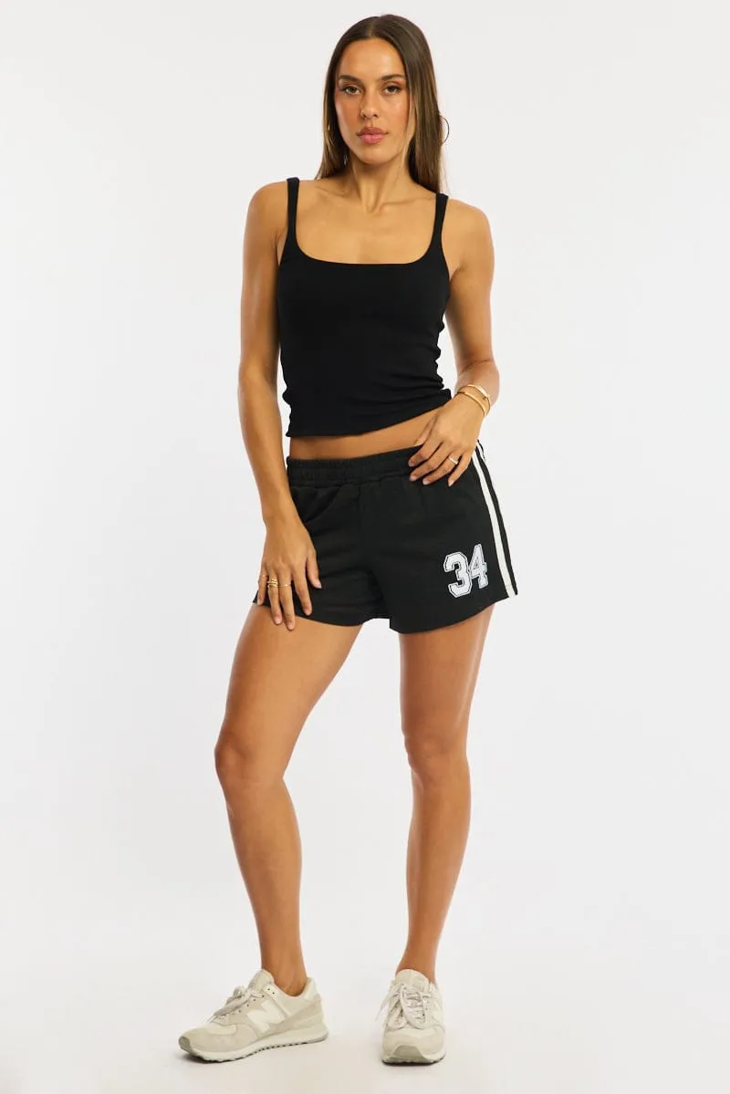 Black Track Shorts Mesh sold by Ally Fashion product image thumbnail 3