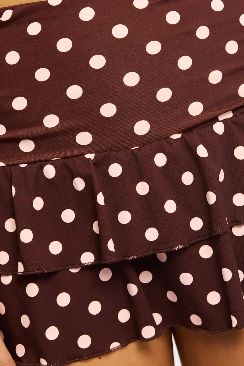 Red Polka Dot Skinny Fit Skater Skirt sold by Ally Fashion product image thumbnail 5