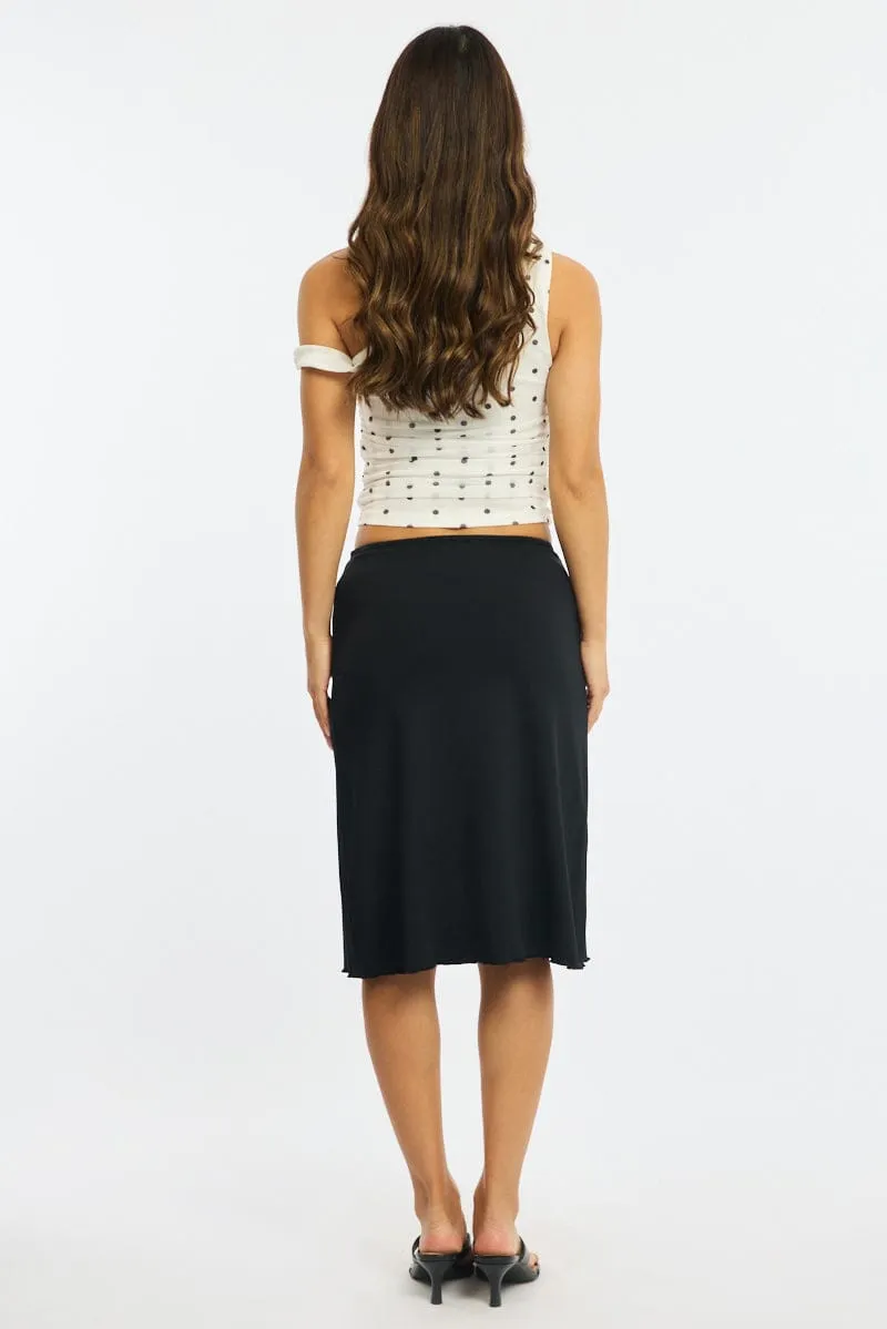 Black Midi Skirt Mid Rise Lined sold by Ally Fashion product image thumbnail 5