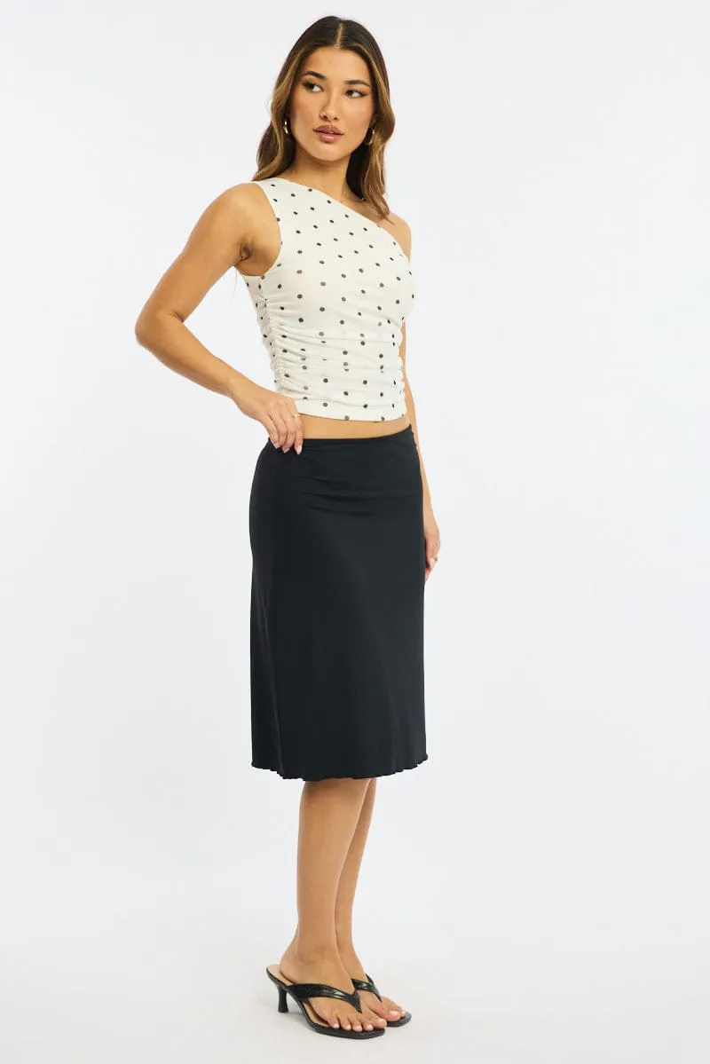 Black Midi Skirt Mid Rise Lined sold by Ally Fashion product image thumbnail 4