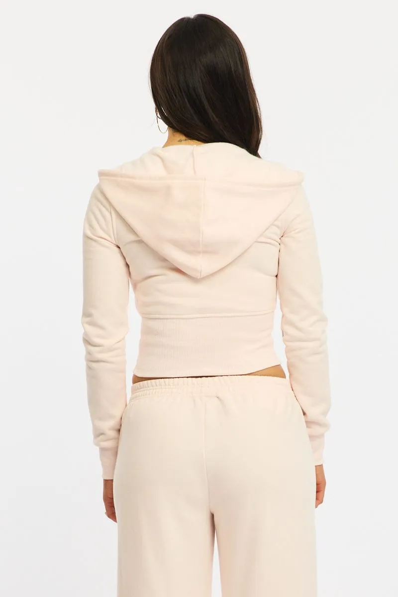 Pink Zip Through Hoodie sold by Ally Fashion product image thumbnail 4