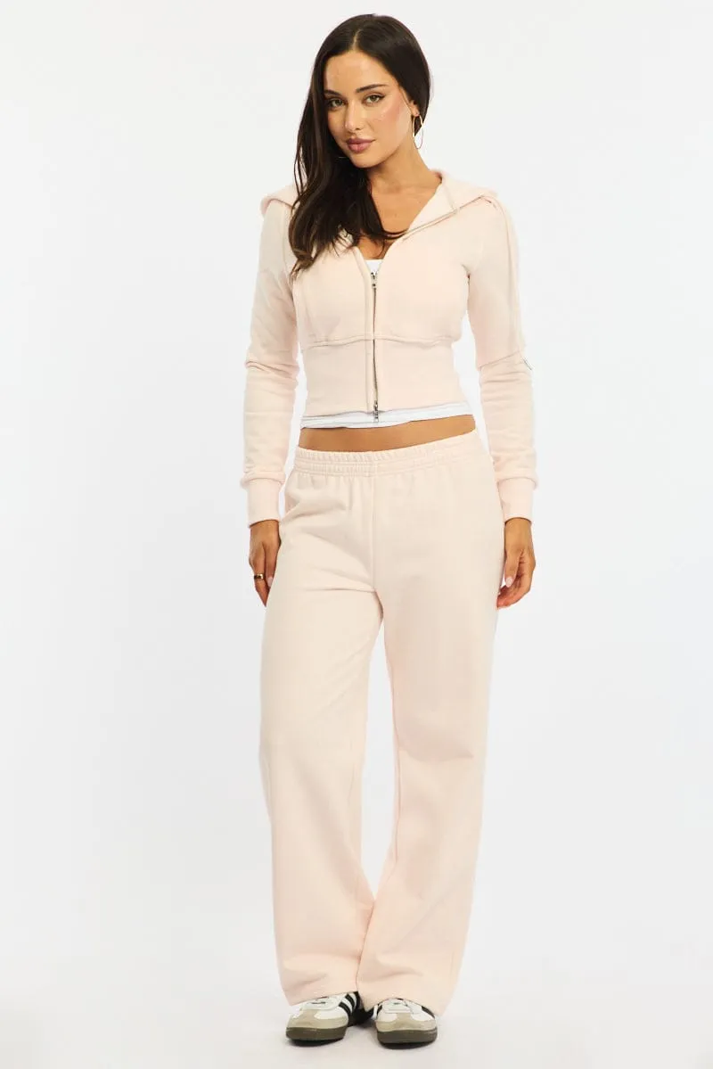 Pink Zip Through Hoodie sold by Ally Fashion product image thumbnail 2